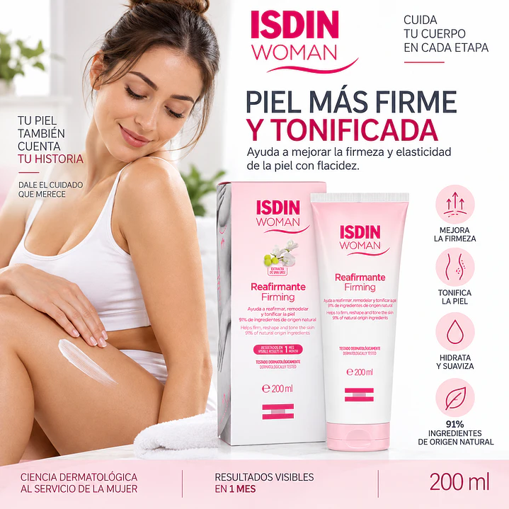 Isdin Woman Crema Reafirmante Para Flacidez Cutánea 200Ml 5