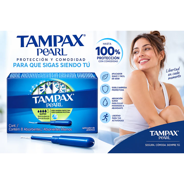 Tampones Tampax Pearl Super X8 Unidades 6