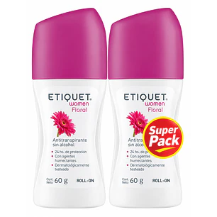 Pack X2 Desodorante Etiquet Roll-On Women Floral 60G