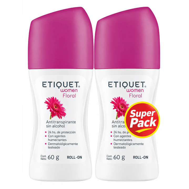Pack X2 Desodorante Etiquet Roll-On Women Floral 60G 1