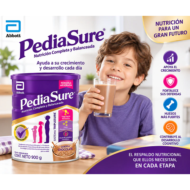 PediaSure Chocolate en Polvo 900G Caja X6 6