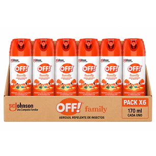 Repelente Para Mosquitos Off Family x170Ml Pack X6