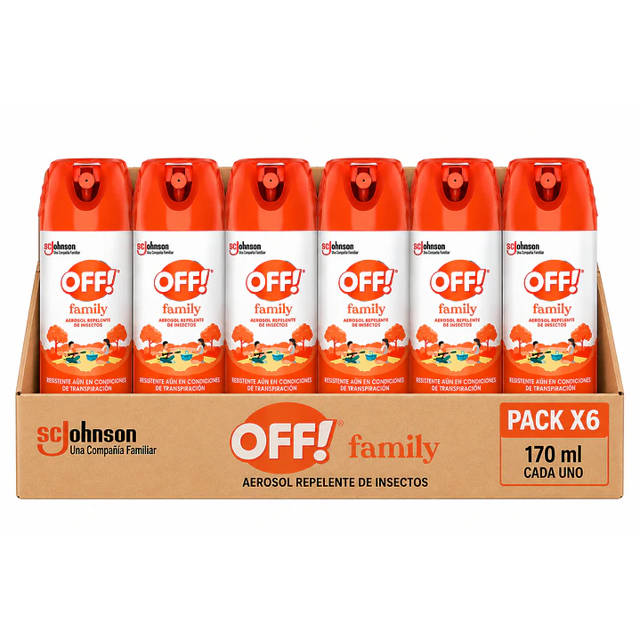 Repelente Para Mosquitos Off Family x170Ml Pack X6 1