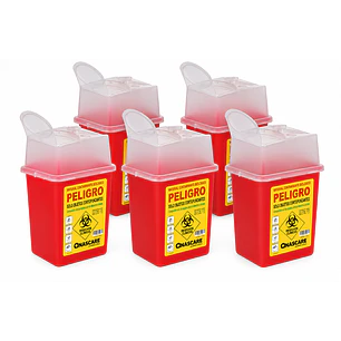 Caja Eliminación De Material Cortopunzante 1 Litro Pack x5