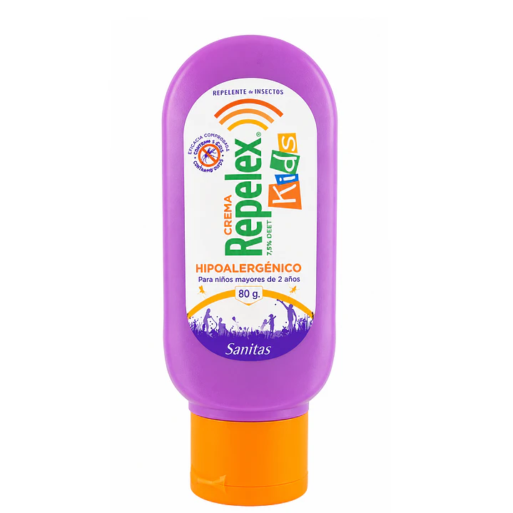Repelex Kids Crema 2 Hrs Protección 7,5% Deet 80gr Pack X6 2