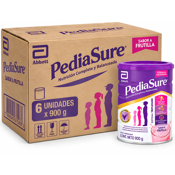 PediaSure Suplemento Nutricional sabor Frutilla 900G Caja X6 1