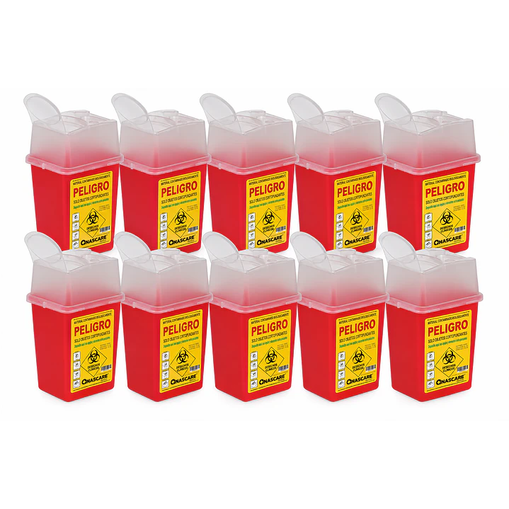 Caja Eliminación De Material Cortopunzante 1 Litro Pack x10 7