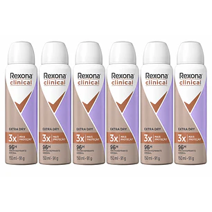 Rexona Clinical Extra Dry Desodorante Antitranspirante 150 Ml Pack X6