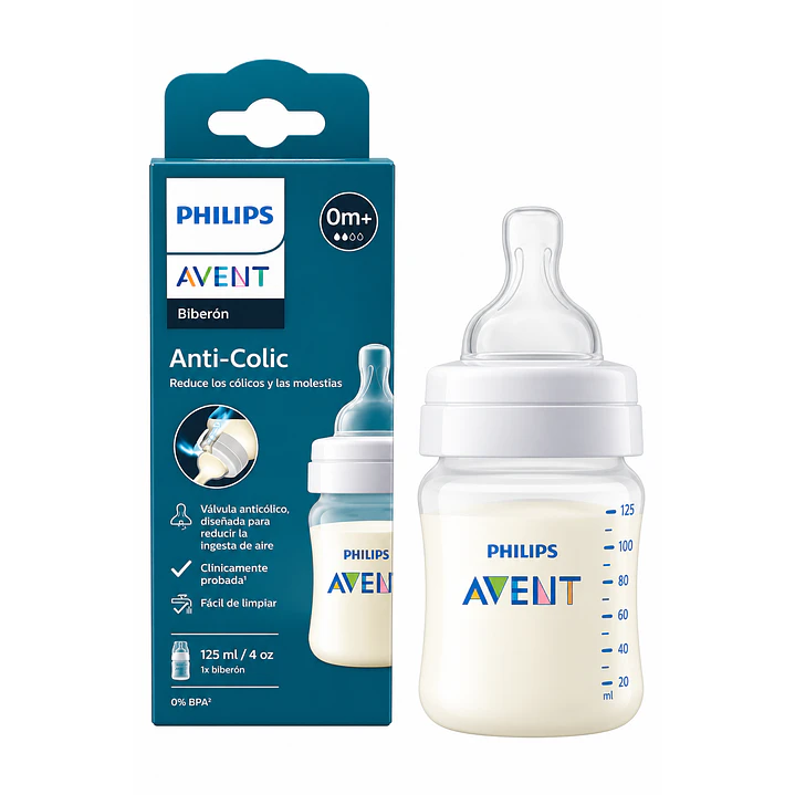 Mamadera Philips Avent Anti-cólico 125 ml +0m 1