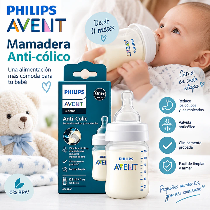 Mamadera Philips Avent Anti-cólico 125 ml +0m 3