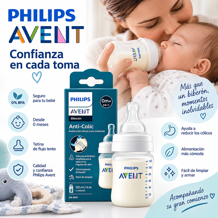 Mamadera Philips Avent Anti-cólico 125 ml +0m 4