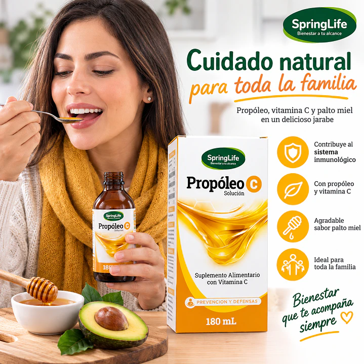 Propóleo C Springlife Palto Miel 180 Ml 5