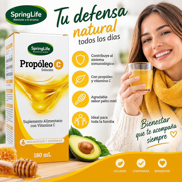 Propóleo C Springlife Palto Miel 180 Ml 7