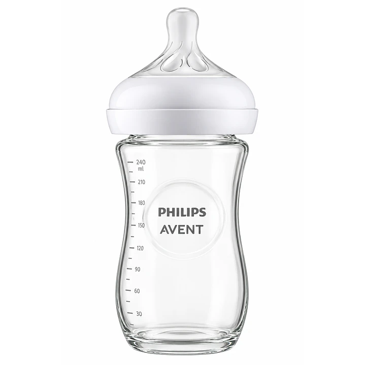 Mamadera Philips Avent Natural Response de Vidrio 240 ml +1 mes 2