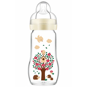 Mamadera De Vidrio Premium Feel Good 2m+ 260ml Mam