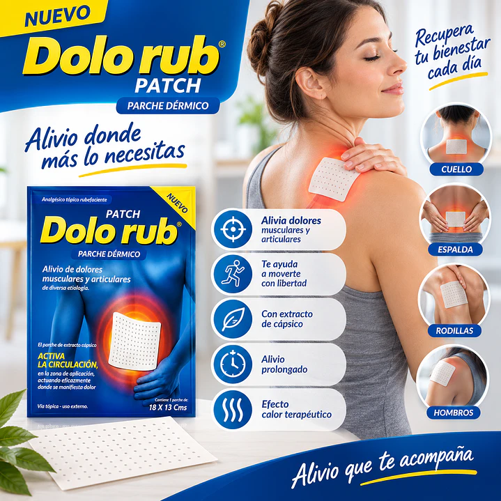 Dolorub Parche Dermico Dolor Muscular Articular 18 X 13 cms 5