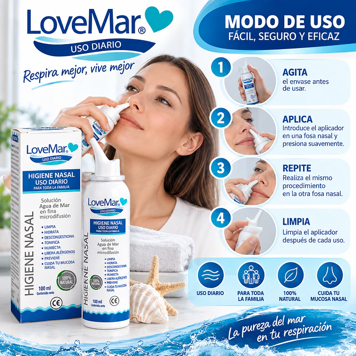 Solución Agua De Mar Lovemar Adulto 100Ml 5