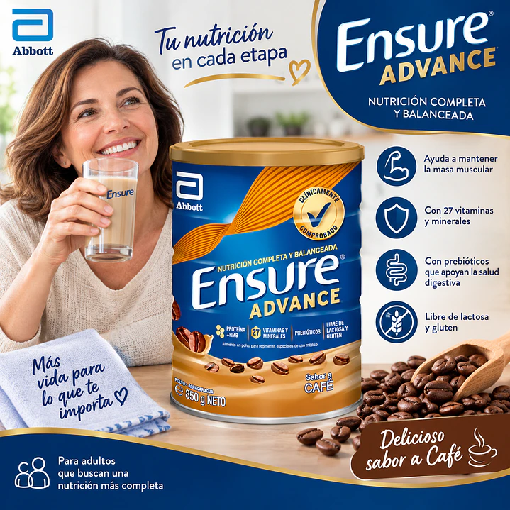 Ensure Advance Sabor Café 850G 5