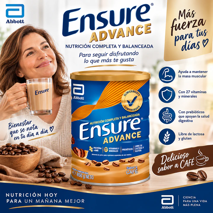 Ensure Advance Sabor Café 850G Caja X6 4