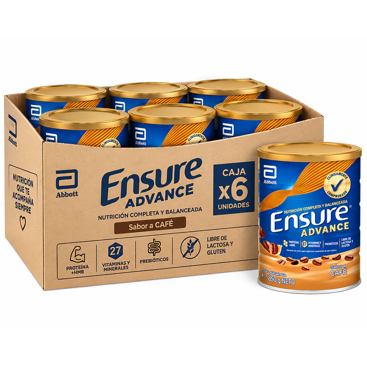 Ensure Advance Sabor Café 850G Caja X6 1