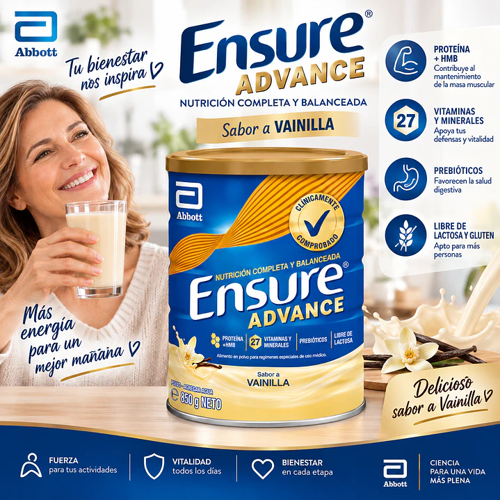 Ensure Advance Sabor Vainilla 850G 4
