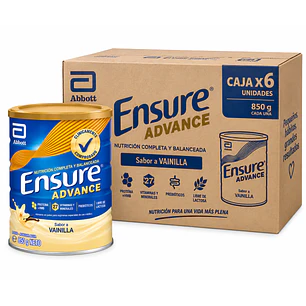 Ensure Advance Sabor Vainilla 850G Caja X6