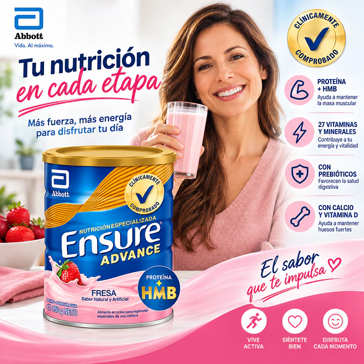 Ensure Advance Sabor Frutilla 850G 5