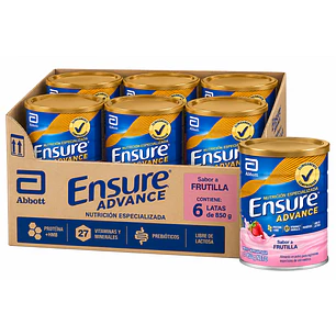 Ensure Advance Sabor Frutilla 850G Caja X6