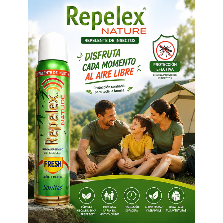 Repelex Nature Repelente De Insectos Niños/adultos 165Ml Caja X12 5
