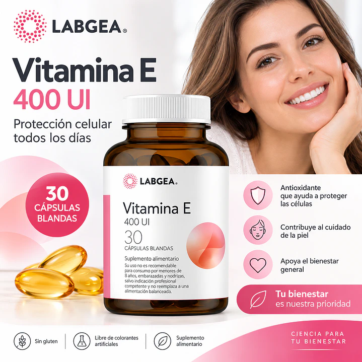 Vitamina E 400 UI Labgea 30 Cápsulas Blandas Pack X3 4