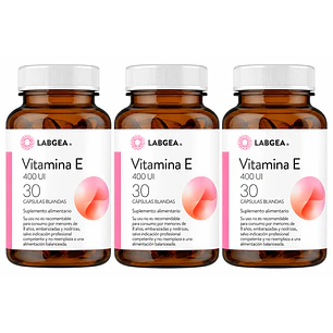 Vitamina E 400 UI Labgea 30 Cápsulas Blandas Pack X3