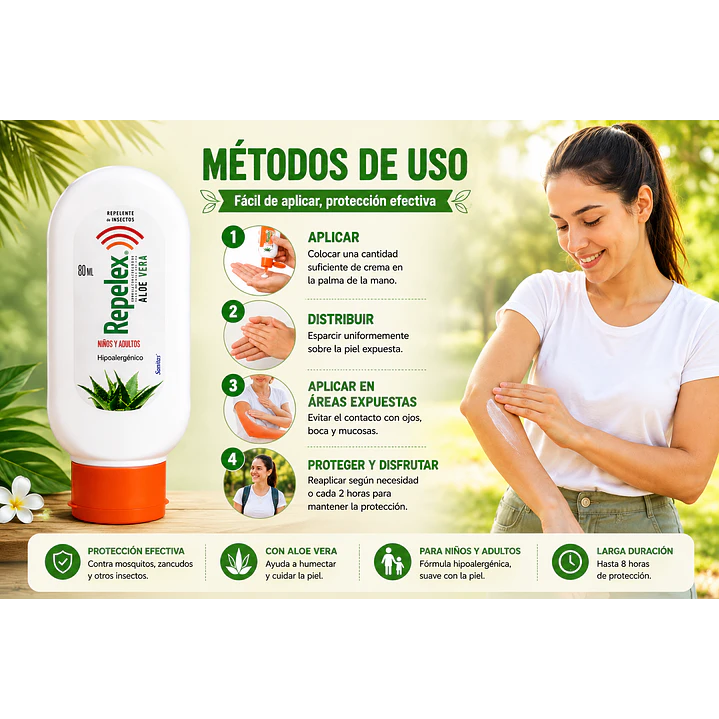 Repelex Aloe Vera Repelente De Insectos Niños-adultos 80G Pack X6 4