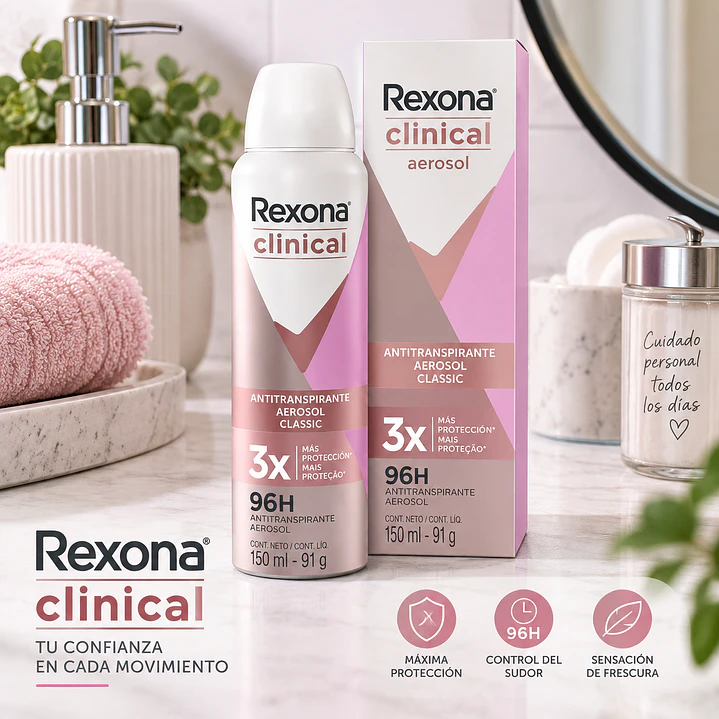 Rexona Clinical Classic Spray 150 Ml Pack X6 7