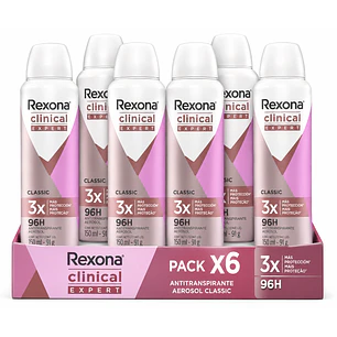 Rexona Clinical Classic Spray 150 Ml Pack X6