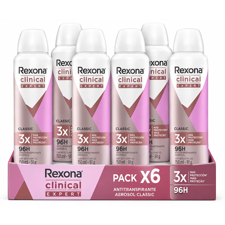 Rexona Clinical Classic Spray 150 Ml Pack X6 1