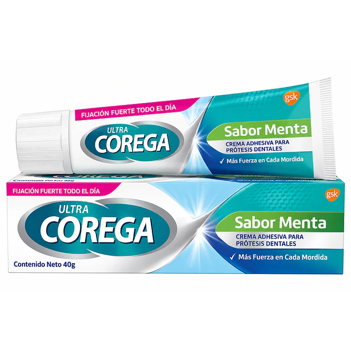 Corega Ultra Crema Adhesiva Menta 40G 1