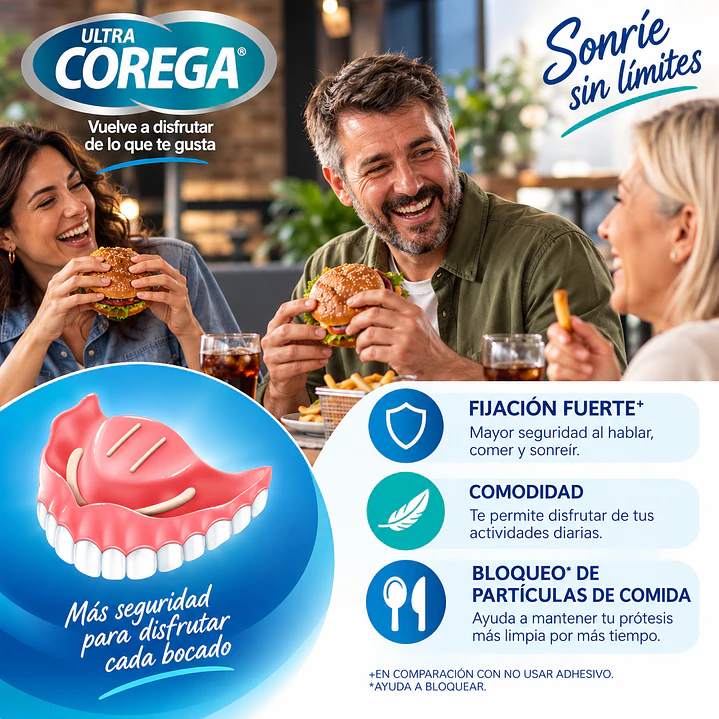 Corega Ultra Crema Adhesiva Menta 40G 5