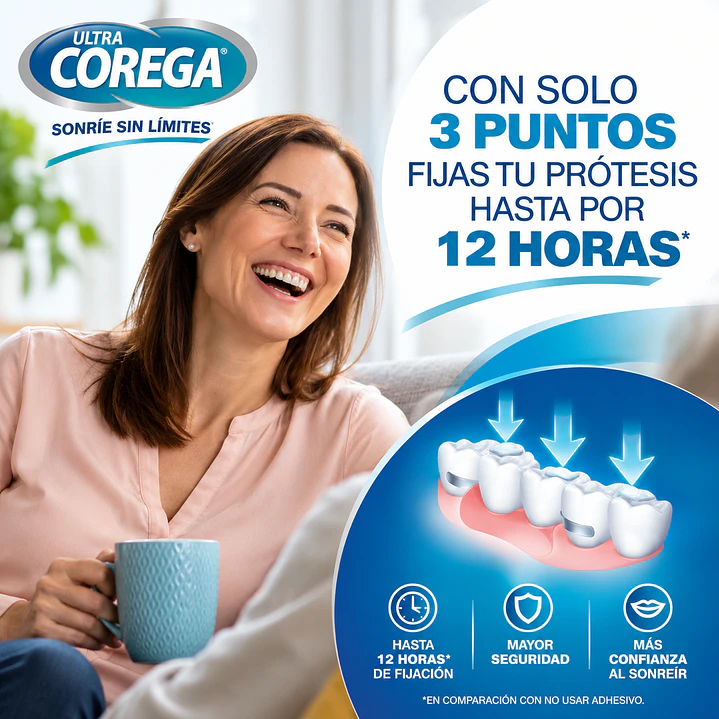 Corega Ultra Crema Adhesiva Menta 40G 3