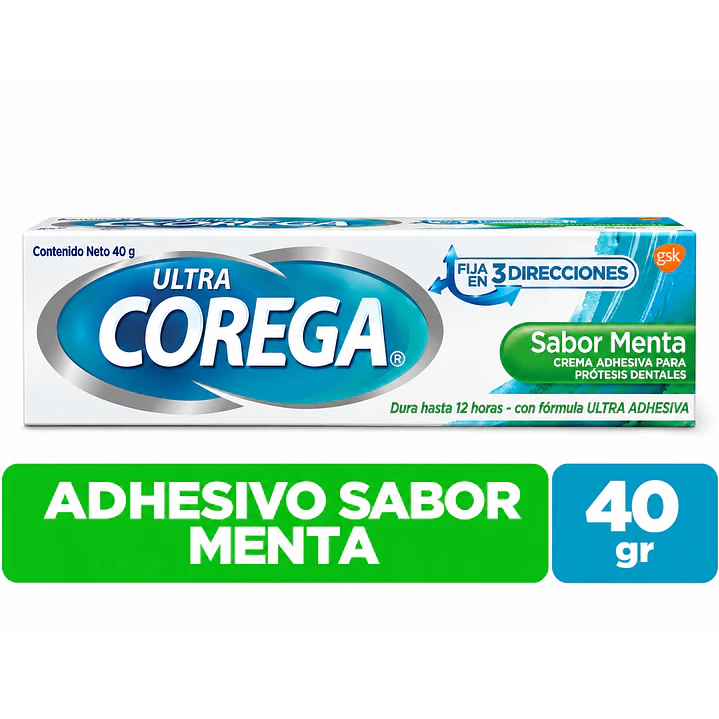 Corega Ultra Crema Adhesiva Menta 40G 2