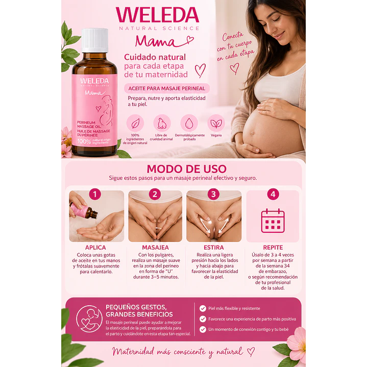 Aceite Para Masaje Perineal Weleda 50Ml  5