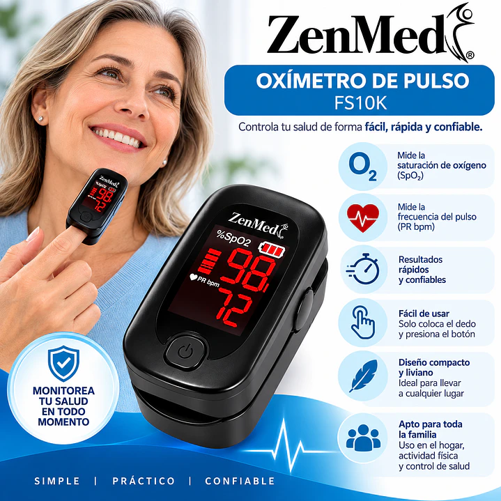 Zenmed Oximetro De Pulso Fs10k 6