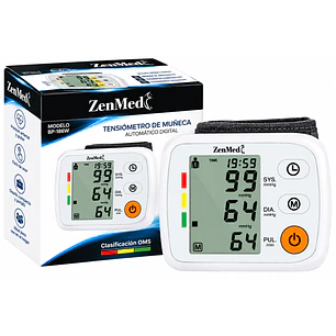 Tensiometro De Muñeca Bp-186w Zenmed Color Blanco
