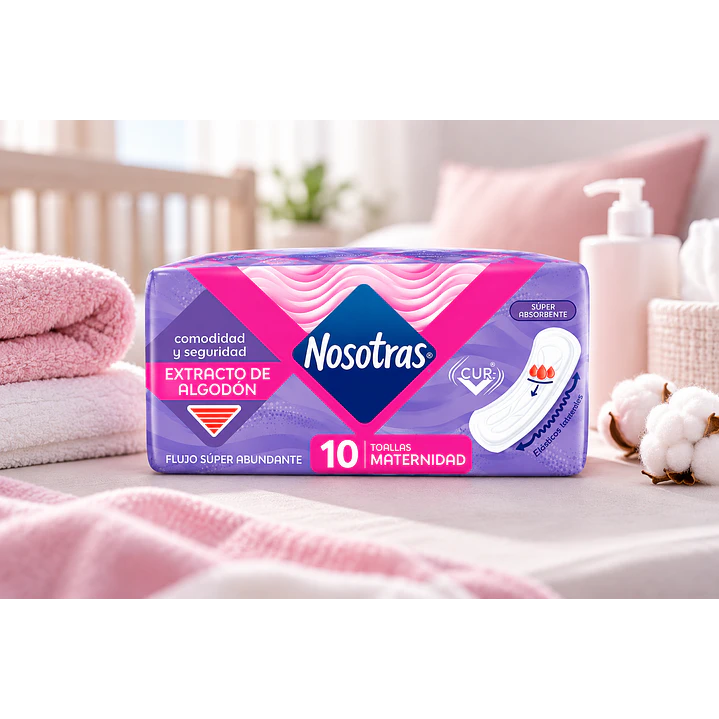 Nosotras Toalla Higiénica Maternal Suave Sin Alas X10 Unidad 7