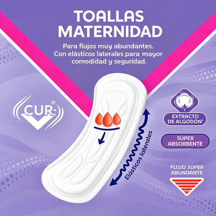 Nosotras Toalla Higiénica Maternal Suave Sin Alas X10 Unidad Caja X12 6