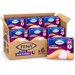 Ropa Interior Desechable Tena Pants Nocturno Talla M X8 Unidades Caja X6