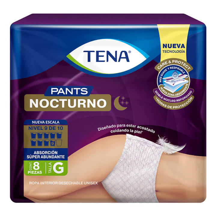 Pañal Interior Desechable Tena Pants Nocturno Talla G X8 Unidades Caja X6 3