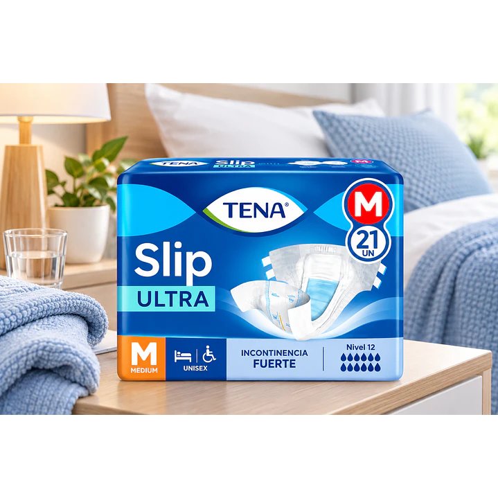 Pañales Para Adultos Descartables Tena Slip Talla M X 21 Unidades Caja X4 6