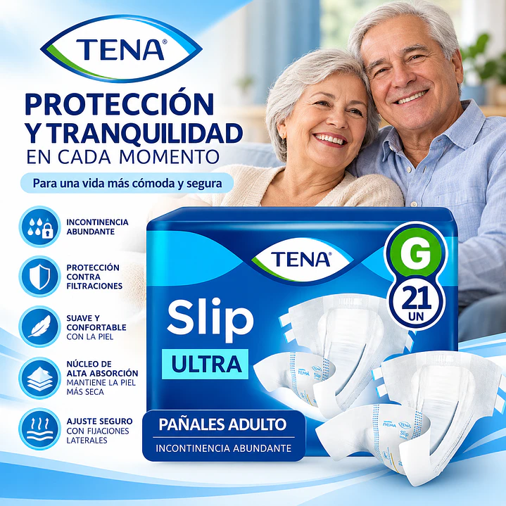 Pañales Adulto Tena  Slip Ultra Talla G X21 Unidades  2