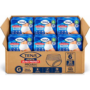 Ropa Interior Desechable Tena Pants Ultraprotect Talla G X30 Unidades Caja X6