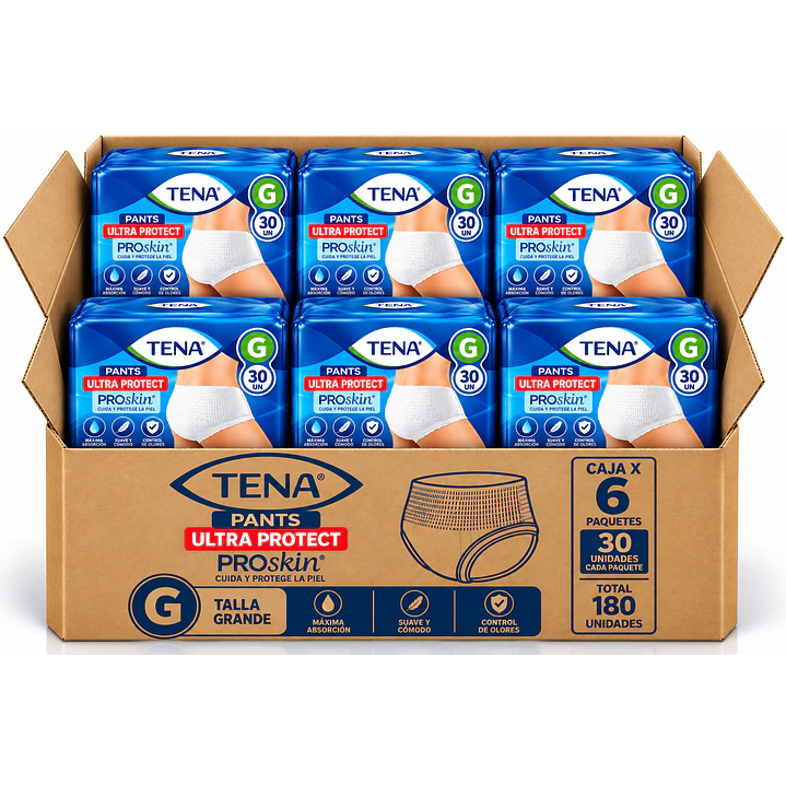Ropa Interior Desechable Tena Pants Ultraprotect Talla G X30 Unidades Caja X6 1